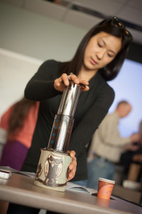 We actually had two Aeropress hacks classes teaching two completely different methods!